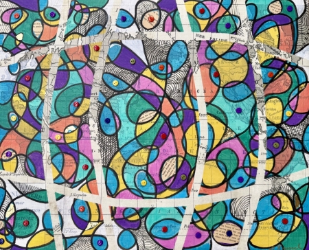 The Wonderful World of Coloring Outside the Lines by artist Denise Roussel